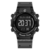 Alexandre Christie AC 9388 MH Black Digital Rubber Strap